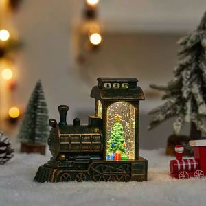 Nueva Lámpara LED de Viento con Forma de Tren de Papá Noel Navideño, Pequeña, con Inyección de Agua, Funciona con Pilas, de Plástico, Decoración para el Hogar y Escritorio, Regalo - Product Image 5