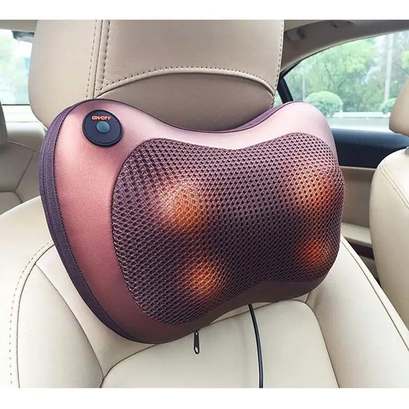 High quality multifunction electric shiatsu office heat massage neck pillow