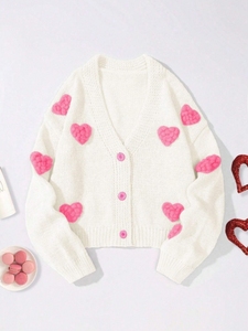 Cárdigan con botones de moda de fabricante profesional, cárdigan con cuello en V y hombros caídos con logotipo personalizado para <span class=keywords><strong>mujer</strong></span> - Product Image 3