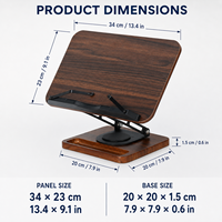 Support de lecture en bois pour iPad, réglable en angle, compatible avec les tablettes, support de tablette rotatif à 360 degrés, pliable, support de bureau OEM