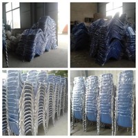Offre Spéciale Vente en Gros OKbuy Chaises de Bureau Gaming Modernes Empilables en Plastique PP avec Pieds Métalliques Colorés pour Étudiants, Écoles et Bureaux à Domicile