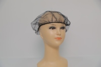 Chef tête noire filets à cheveux ronds pour nourriture cuisine filets à cheveux noir doux élastique jetable bonnet filet à cheveux