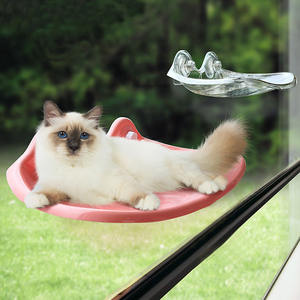 Cama de plástico para gatos que succiona el nido de un gato en una ventana Cama de gato transparente colgante con ventosa - Product Image 1