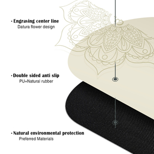 Tapete de Yoga Antideslizante de Caucho Natural de 4.5mm para Mujer, Color y Logotipo Personalizados, Marca Miska, 183cm de Largo - Product Image 3