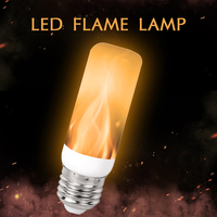 Ampoule LED à effet de flamme E27, AC85V-265V, 5W, lampe à feu, ampoule à maïs, lumière LED scintillante, effet de flamme dynamique pour l'éclairage domestique