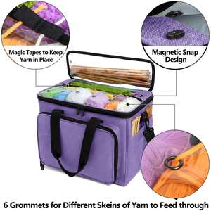 Large Capacity Yarn <b>Storage</b> Bag <b>Knitting</b> Bag Yarn <b>Storage</b> Organizer Travel Crochet Bag - Product Image 3