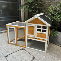 Grande cage à lapins en bois pour extérieur, espace de jardin, design anti-évasion, poulailler, enclos à pigeons, enclos à canards