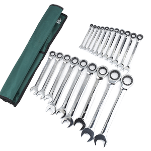 Juego de llaves de trinquete de extremo de caja de 6-32mm métricas de grado DIY, herramientas manuales compatibles con OEM para reparación de automóviles, 22 Uds. - Product Image 1