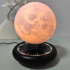HCNT 360 °   Lampe lunaire magnétique rotative à dégradé de 16 couleurs, base à 3 couleurs, lumière lunaire tactile, haut-parleur, décoration de bureau - Product Image 3