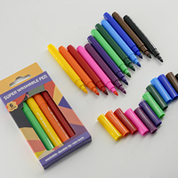 Stylo marqueur à encre effaçable à l'eau, 12 couleurs, non toxique, facile à laver, effaçable à sec et à l'eau, pour la peinture et le dessin des enfants