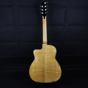 Guitare <span class=keywords><strong>Gypsy</strong></span> <span class=keywords><strong>Jazz</strong></span> Archtop Yunzhi personnalisée faite à la main, table en épicéa, dos/côtés en érable, touche en ébène, finition brillante, corps creux, professionnelle - Product Image 2
