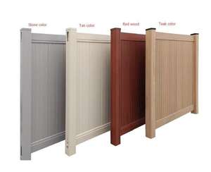 Panneaux de clôture en PVC, livraison gratuite, confidentialité complète, conception de porte en <span class=keywords><strong>fer</strong></span>, porte coulissante en acier/aluminium PVC vinyle - Product Image 4