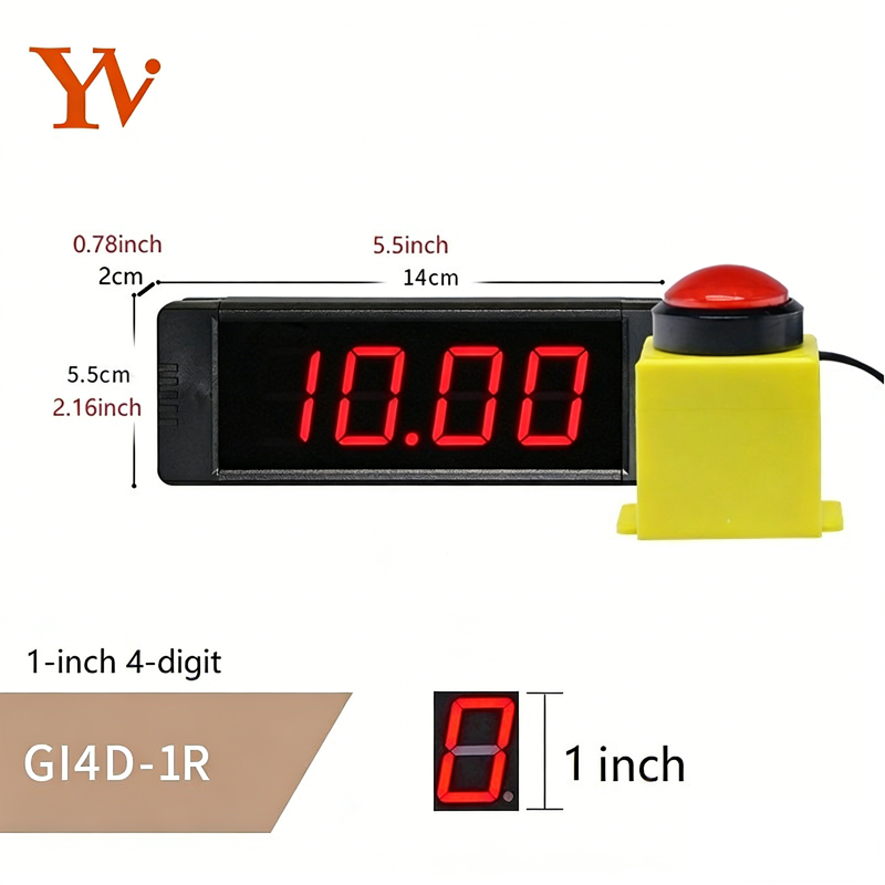 1 pouce 4 chiffres rouge