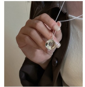 Collar Redondo con Letras de Diseño Coreano en Plata de Ley 925, Cadena para Suéter con Textura Simple y a la Moda Coreana - Product Image 5