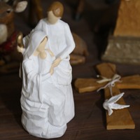 Noël Manger Groupe Décor À La Maison Sainte Descente Famille Naissance Ensemble Catholique Chrétien Résine Religieux De Table Statue