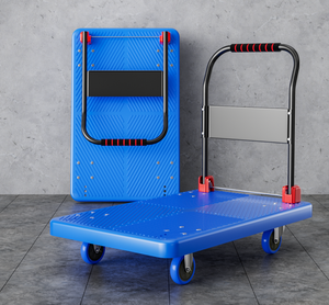 MBC-023 गैर-पर्ची प्लेटफॉर्म सतह ट्रॉली गोदाम समायोज्य फोल्डेबल शॉपिंग कार्ट हैंड ट्रक ट्रॉली भारी शुल्क - Product Image 5