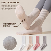 Chaussettes de Pilates personnalisées à grip, chaussettes de yoga en coton, chaussettes de ballet, chaussettes de fitness pour femmes