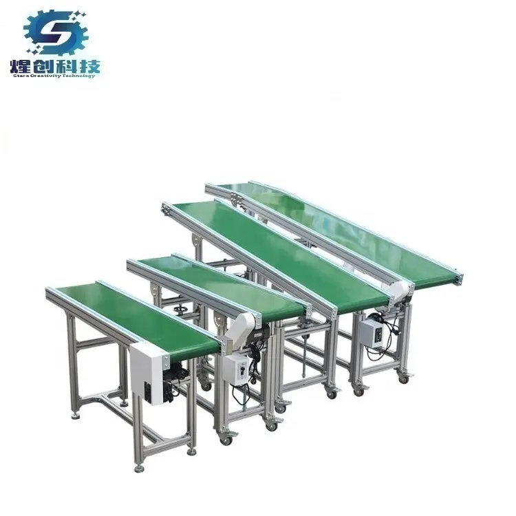 Ngành công nghiệp điện Powered PVC/PU vành đai Phẳng Hệ thống băng tải