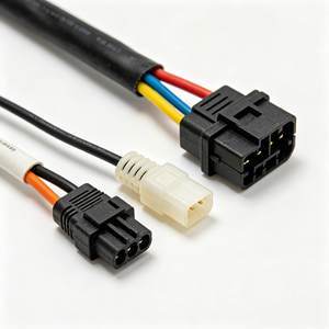 Conjunto de cableado personalizado con conectores de estilo automotriz (incluidos conectores multipin negros y blancos) - Product Image 1
