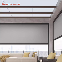 Parasol motorizado Cortina vertical Persiana eléctrica Rodillo protector solar impermeable para exteriores