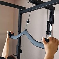 Ensemble d'accessoires pour machine à câble ergonomique Power Tower-LAT Pull Rowing T-Bar Back Strength Training Poignées en acier portables