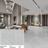 Dalle de pierre frittée polie à texture mosaïque haute densité 1200x2400x9mm, carrelage mural et de sol de style moderne pour centres commerciaux et espaces de vie