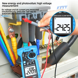 Multimètre numérique à gamme automatique MESTEK, testeur de courant AC/DC haute tension, pince ampèremétrique solaire photovoltaïque - Product Image 5