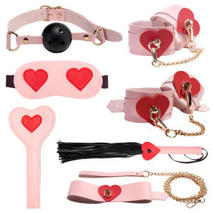 Kit de Bondage para Adultos, Esposas de Cuero PVC, Látigo, Mordaza, Juguetes Sexuales, Restricción y Ataduras - Product Image 1
