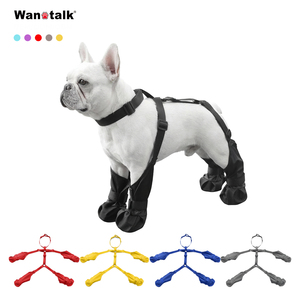 नई हॉट सेलिंग लक्जरी ठोस पॉलिएस्टर वाटरप्रूफ कुत्ते जूते वसंत/ग्रीष्मकालीन आउटडोर चलने के लिए गैर-पर्ची एडजस्टेबल कुत्ते जूते - Product Image 1