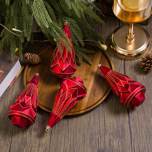 Juego de 4 Adornos Navideños Ovalados de Plástico Irrompible, Modernos, en 2 Colores, Decoraciones Colgantes para Árbol de Navidad, Decoración para Fiestas Navideñas - Product Image 4