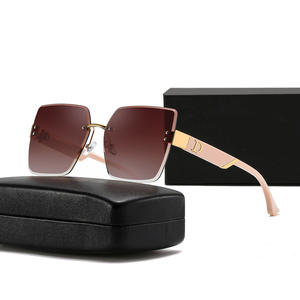 แว่นกันแดดไร้กรอบสำหรับผู้หญิง ยี่ห้อ D เลนส์พีซีสีชมพู ป้องกันรังสียูวี 400 ประเภท 3 แว่นกันแดด สไตล์สตรีท แฟชั่นอินเทรนด์ - Product Image 2