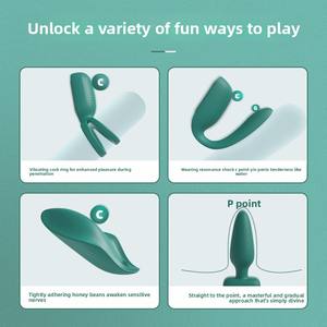 ชุดรีโมทคอนโทรลสี่ชิ้นพร้อมปลั๊กเสียบทางทวารหนักและแหวนล็อค - อุปกรณ์ช่วยตัวเองสำหรับผู้หญิง - Product Image 4