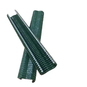 Haute qualité PVC vert M Clips M18 M Type agrafes anneaux porc anneau agrafes clous pour la fabrication de clôture