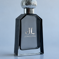 Vente en gros d'usine, flacon de parfum en verre de luxe de 100 ml, prêt à être expédié, flacon pulvérisateur vide avec boîte d'emballage