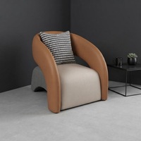 Fauteuil de détente une place en cuir PU, confortable, durable et écologique pour appartement et hôtel