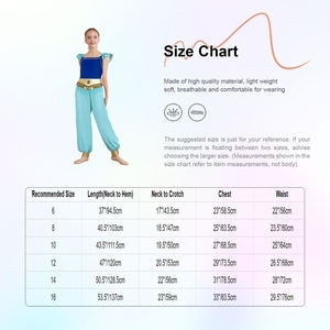 Disfraz de Danza Árabe para Niñas de 6 a 16 Años, Mono con Pantalones Largos de Chifón y Braguitas Integradas para Juego de Roles, Cosplay y Carnaval - Product Image 6
