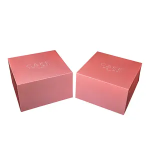 个性化包装蛋糕盒定制Navidad花情人节粉色蛋糕盒12X12X5