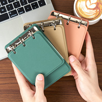 Leder-Notizbuch mit Loseblattsystem, 90 Blatt, Niedliches Handflächengroßes Taschenjournal, Tragbares Reise-Notizbuch, Geschenke für Studenten und Büro