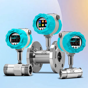 عداد تدفق توربيني بشاشة ملونة عرض رقمي عالي الدقة لقياس تدفق السوائل للماء والزيت والمواد الكيميائية الصناعية - Product Image 1