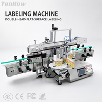 Machine d'étiquetage de bureau à double tête pour surfaces planes, cartons, sachets, petits emballages – Fonctionnement flexible