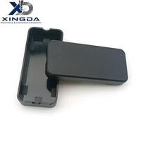 Boîtier en plastique ABS noir pour carte PCB, long, rectangulaire, fendu, avec trou latéral pour câble, pour mini module d'alimentation