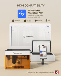 For P1 Desktop Portable High Accuracy Enclosed Laser <strong>Engraving</strong> <strong>Machine</strong> For Stone Wood MDF Rubber <strong>Leather</strong> &amp; Metal-Home Use - Product Image 6