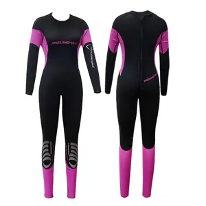Specializes In Producing Plum And Black Back Zipper 3mm Neoprene Surf Wetsuit For Women
