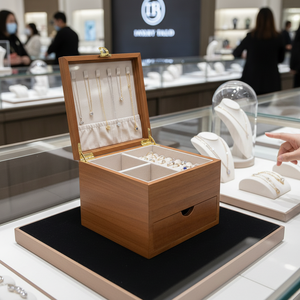 Factory Price Wood Rectangle Modern Logo Travel Custom Handmade Office Organizer Jewelry <b>Storage</b> <b>Drawer</b> <b>Box</b> - Product Image 2