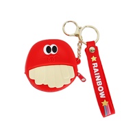 Porte-monnaie en silicone personnalisé en gros, motif dessin animé, étanche, mini porte-monnaie en silicone, pochette porte-clés pour enfants, cadeau et promotion