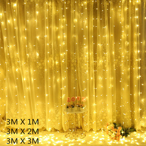 Guirnalda de Luces LED para Cortina, Decoración Navideña con Control Remoto, 8 Modos, Guirnalda para Boda, Lámpara de 3 Metros para Dormitorio, Hogar, Festividades - Product Image 3