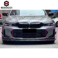 TAKD Cache-ventilations latérales de pare-chocs avant en fibre de carbone sèche, garnitures de prise d'air, enjoliveurs de conduits d'air pour feux antibrouillard pour BMW G20 G21 LCI 330i M340i