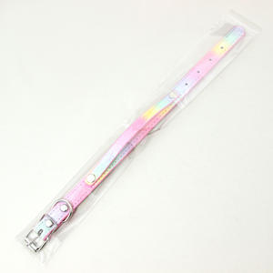 Collares de cuero con letras personalizadas para perros, <span class=keywords><strong>Collar</strong></span> de cuero de Color degradado de diseñador para mascotas, collares ajustables de cuero PU suave para cachorros - Product Image 3