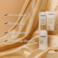 Kit de Soins Capillaires Naturels Format Voyage Shampoing Après-Shampoing Crème Lissante Nano Kératine Sérum Réparateur Traitement Kératine Brésilienne