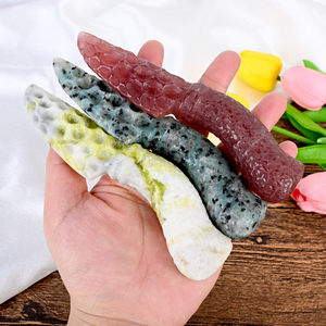 Hot Sale Hand Carved Natural <b>Crystal</b> Knife Polished Gemstone <b>Crystal</b> Healing Stone <b>Wand</b> Knife for Fengshui - Product Image 4